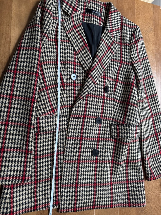 Checked Double-breasted blazer - Picture 8 of 10